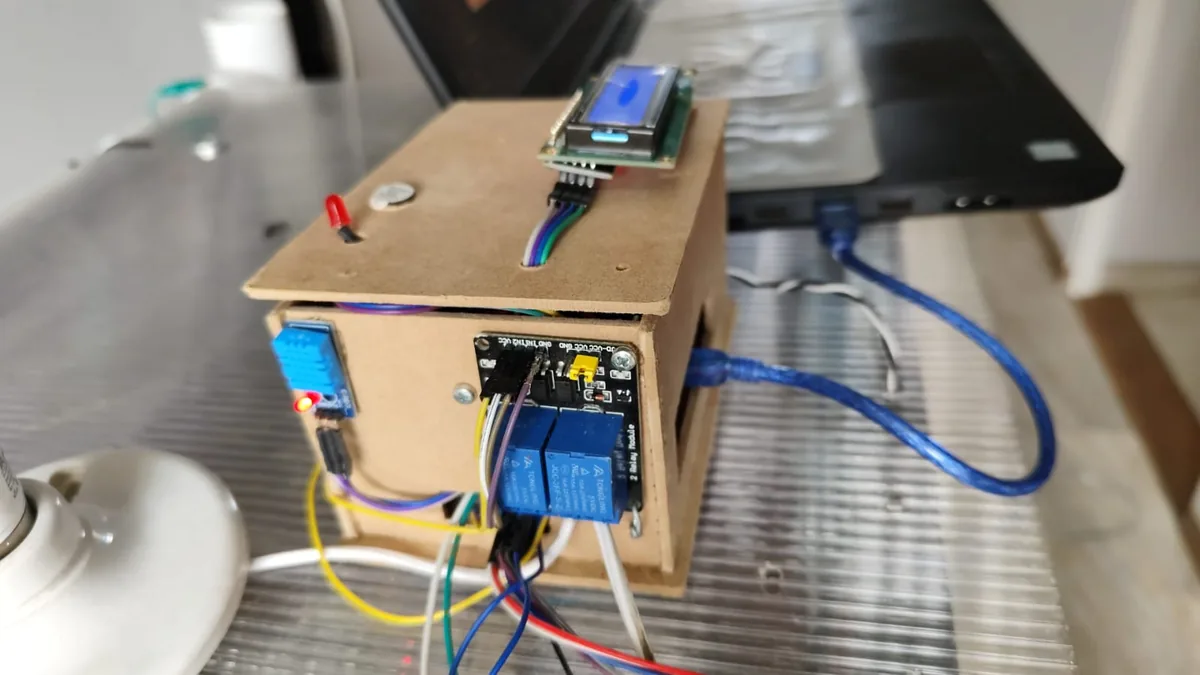 Control box in MDF