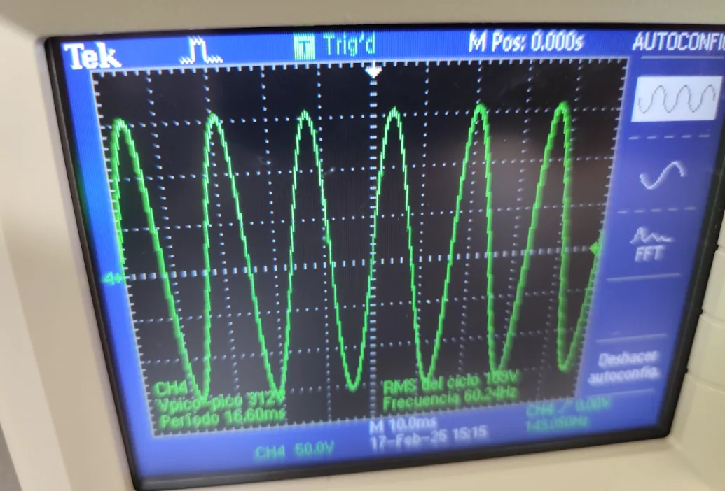 Inverter output on an oscilloscope