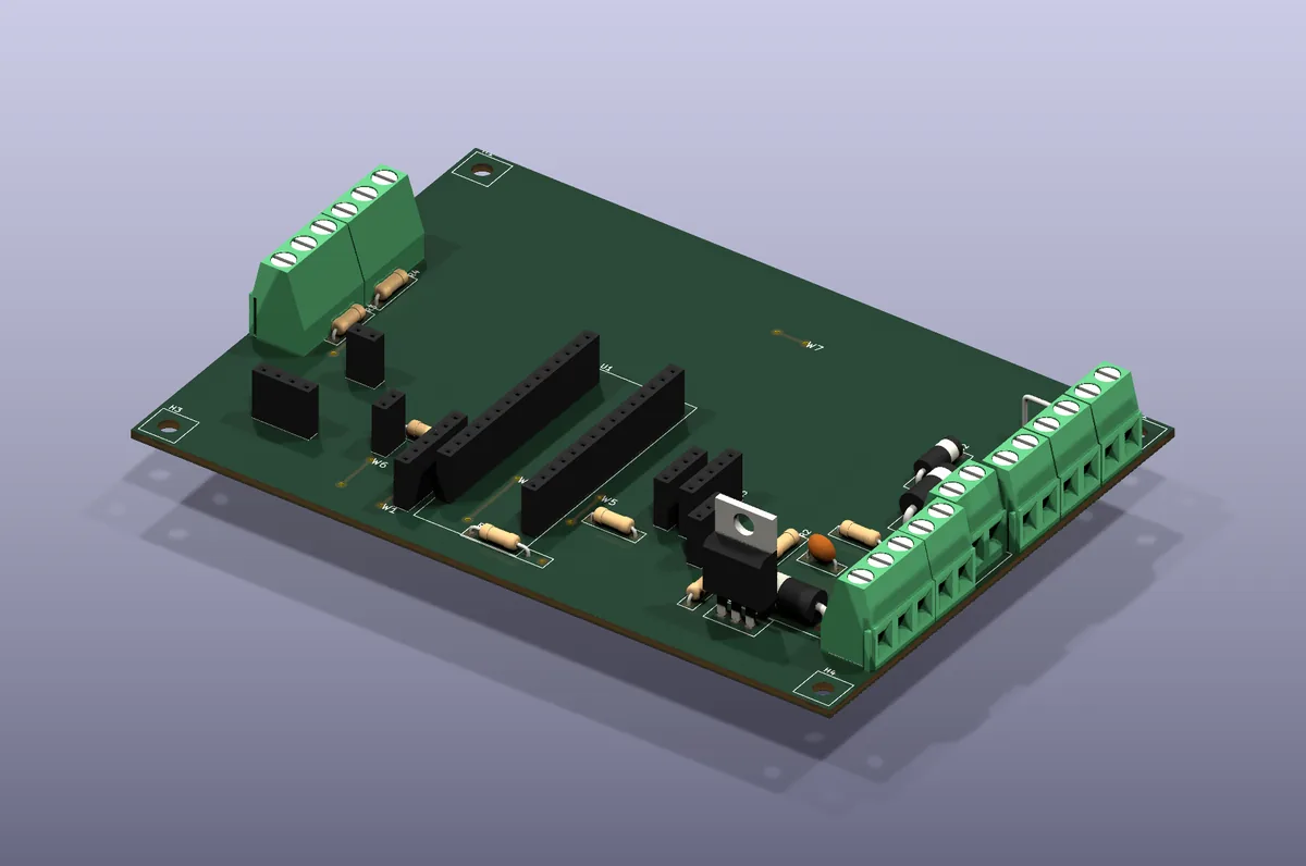 The v2 control board in 3D