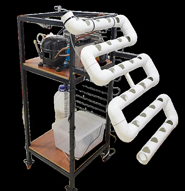 The complete reduced-scale prototype
